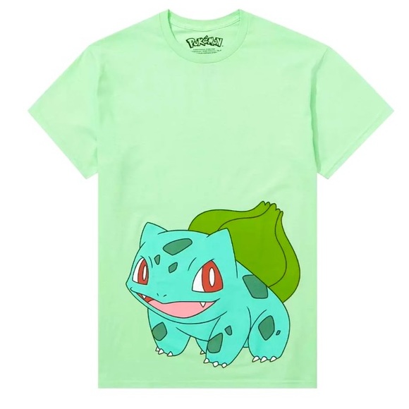 Pokemon Tops - Hot Topic Pokemon Bulbasaur Jumbo Print T-Shirt Medium Mint Green Unisex